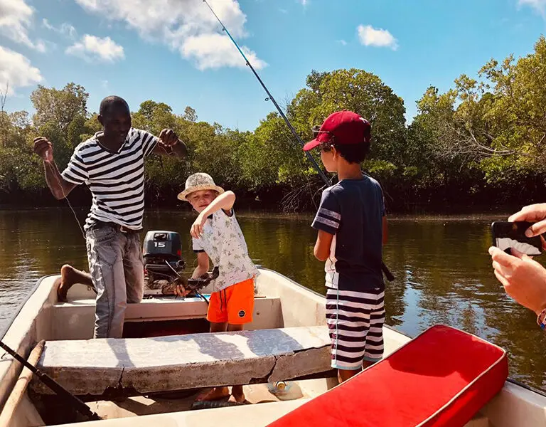 Kids fishing excursion