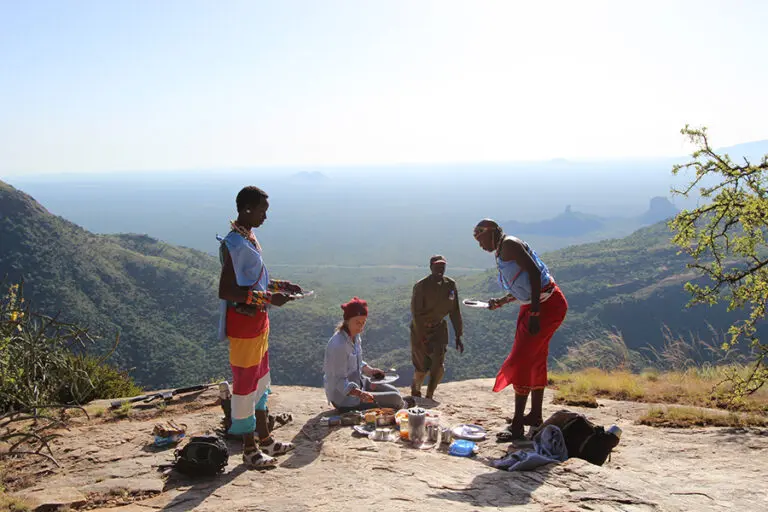 Breakfast at mount ololokwe excursion