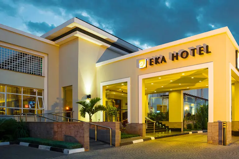 EkaHotel Entrance Evening