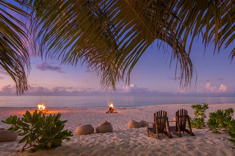Denis Private Island La Pirgue Creole Night beach Setting scaled 1