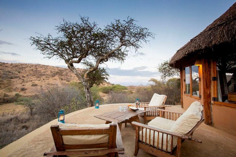 Lewa Wilderness Lodge bedroom and deck