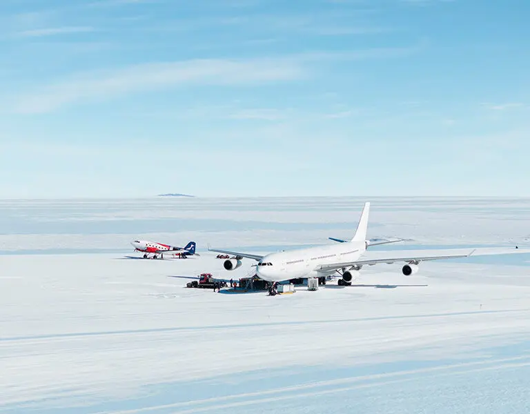 White Desert Antarctica IceRunway