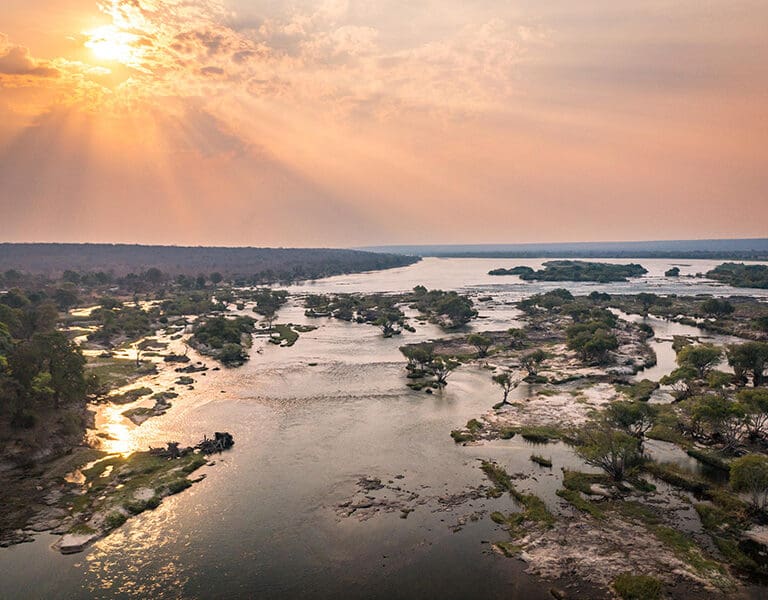 Matetsi Victoria Falls Zembezi River Sunset