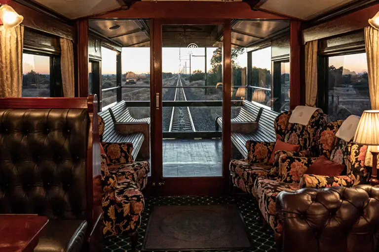 Rovos Rail Observation Car at Sunrise
