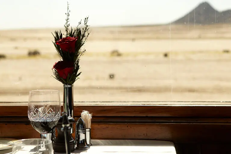 Rovos Rail Desert Dining Namibia train