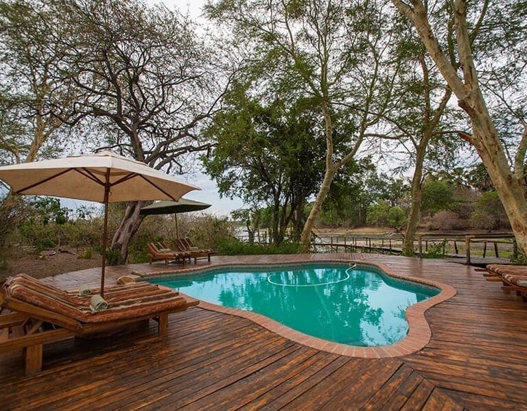 Mvuu Lodge Malawi LiwondeNP Lodge swimming pool by Mike Dexter