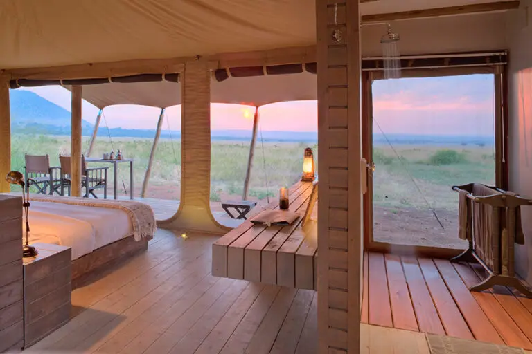 KichwaTemboTentedCamp UpperLevelBedroom ArialView