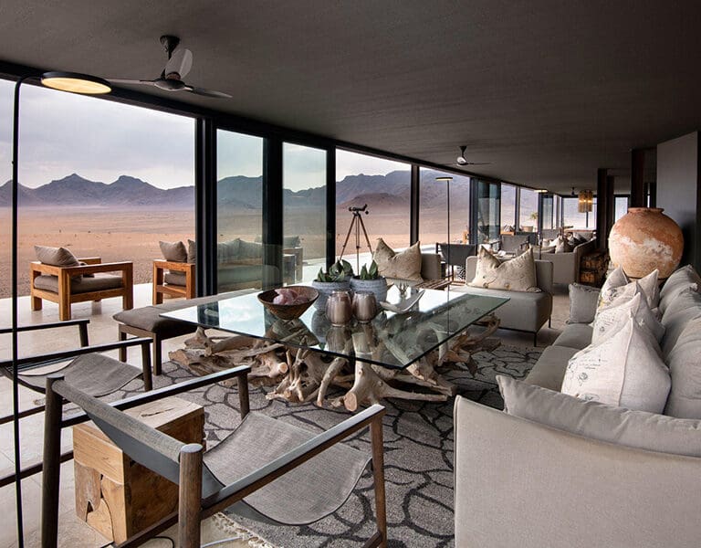 Sossusvlei Desert Lodge lounge 1