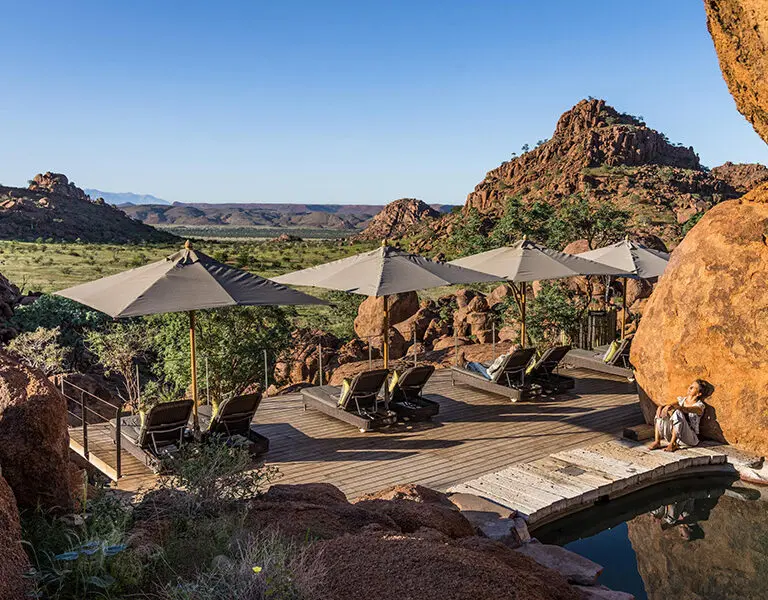 Mowani Mountain Camp Swimming Pool View