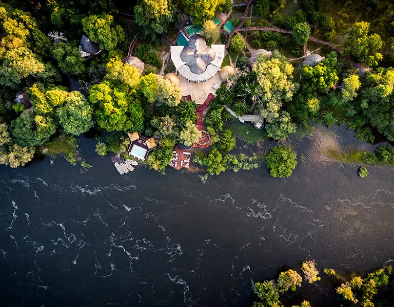 Sussi Chuma an AK Sanctuary Victoria Falls aerial