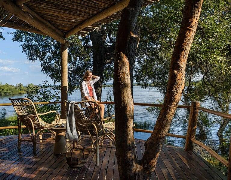 Sussi Chuma an AK Sanctuary Victoria Falls Zambia relax on your deck
