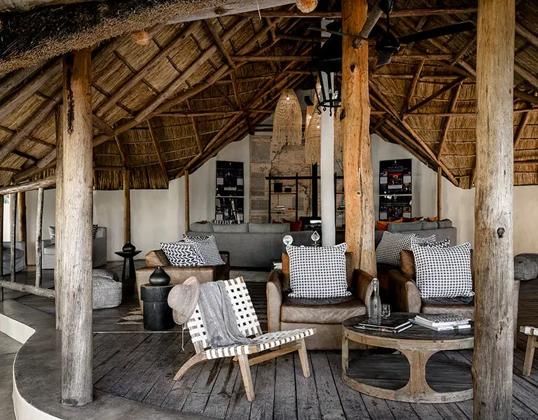 Sussi Chuma an AK Sanctuary Victoria Falls Zambia lounge and bar area