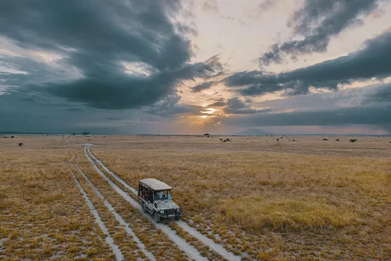 Porini Amboseli Camp game vehicle vista