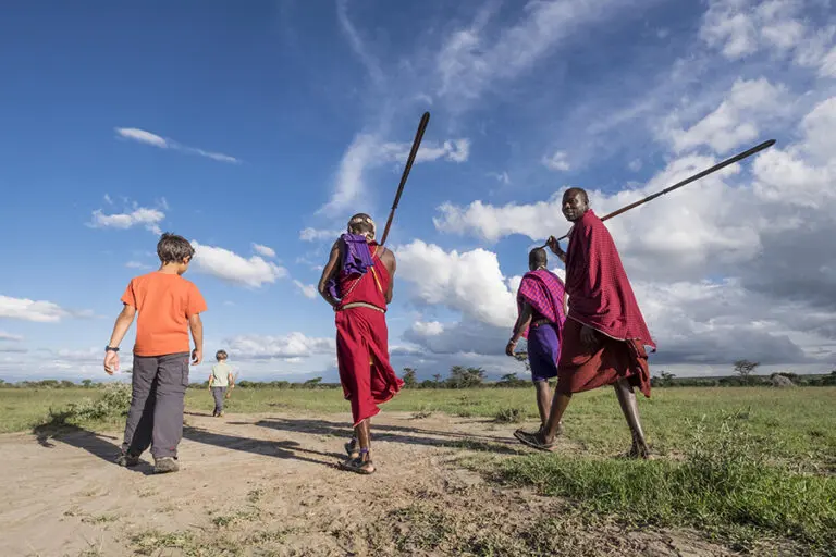 Porini Rhino Camp maasai walk