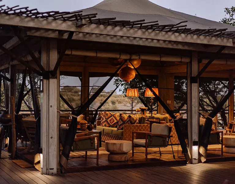 Belmond Savute Elephant Lodge Chobe NP Savute Channels Botswana lounge area