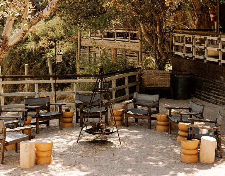 Belmond Savute Elephant Lodge Chobe NP Savute Channels Botswana firepit boma area