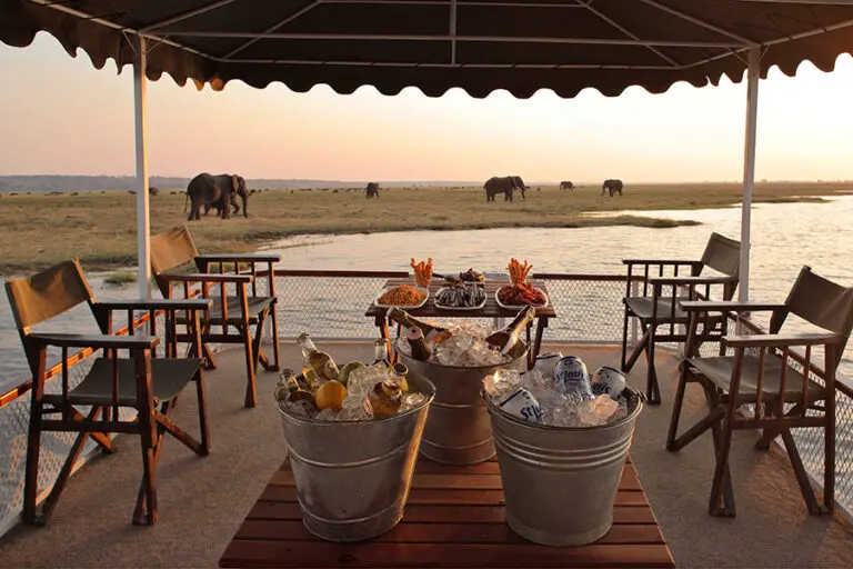 Chobe under canvas boating safari