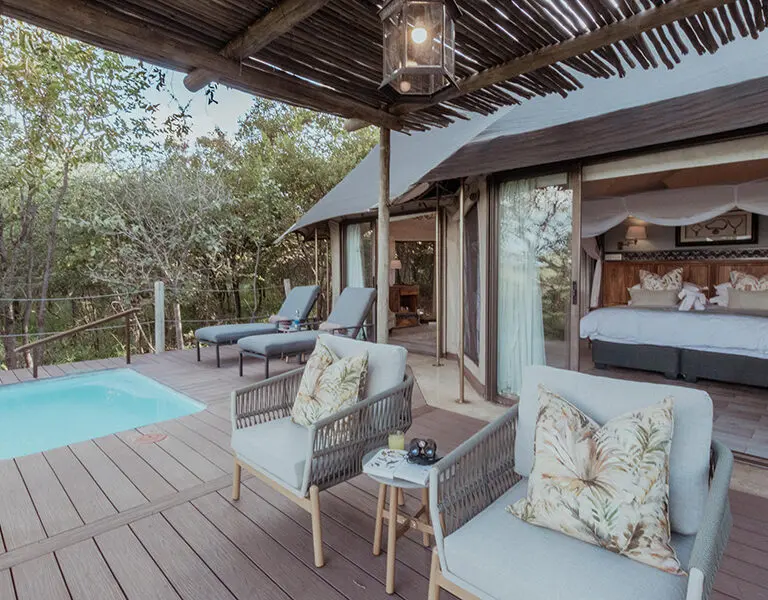 The Elephant Camp Suite Deck Pool