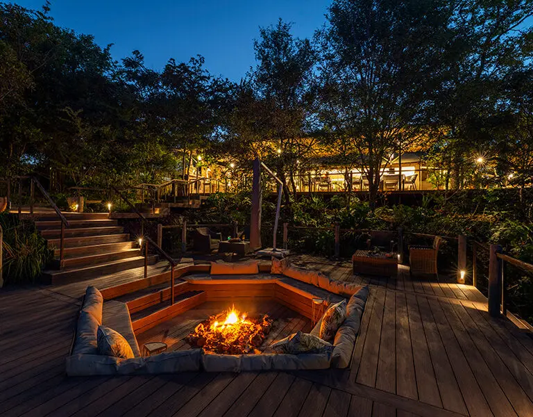The Elephant Camp Vic Falls Zim Ele Camp Main Area deck pool area 3