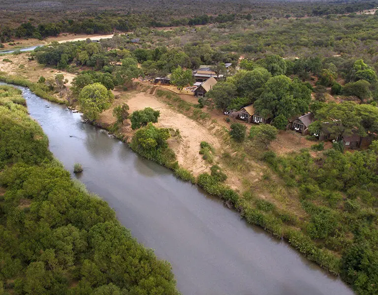 Lion Sands River Lodge Aerial View