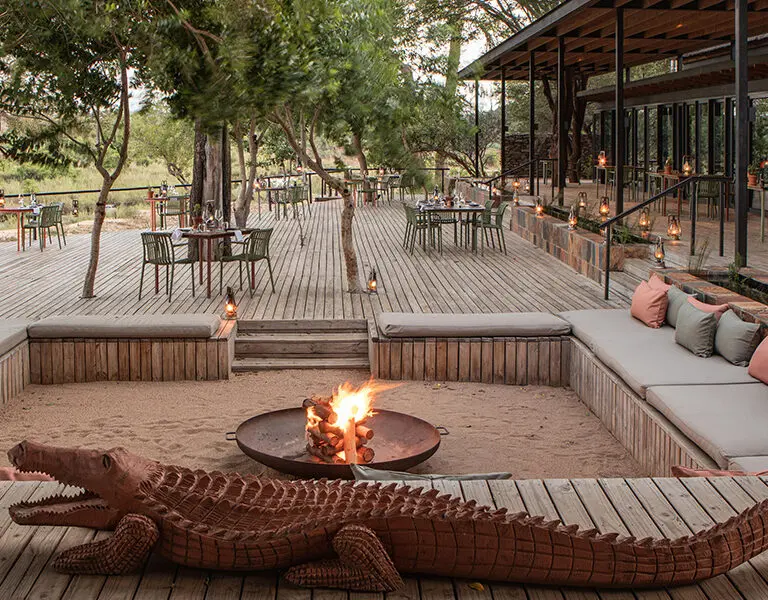 Lion Sands River Lodge Fire Deck 1