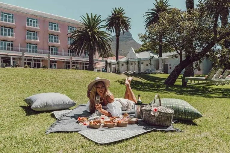 Gourmet picnic on the lawns at Mount Nelson A Belmond Hotel Cape Town