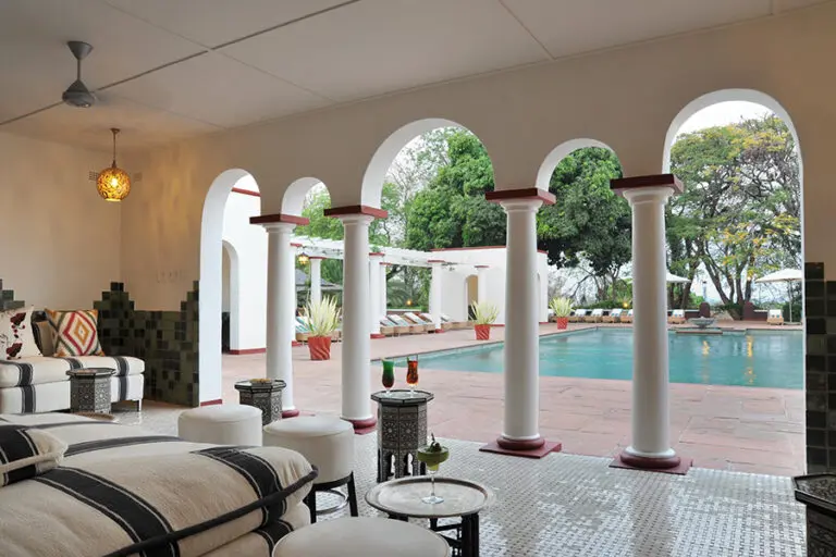 Victoria Falls Hotel pool lounge