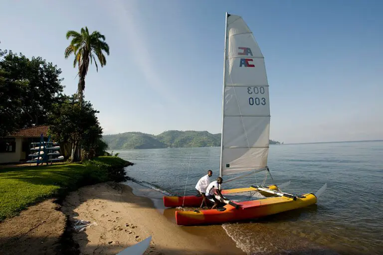 The shores of Lake Kivu Serena Hotel