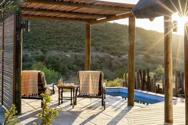 Private plunge pool at Kwandwe Great Fish River Lodge