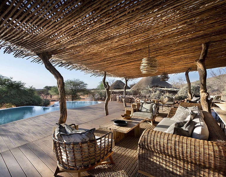 The Motse Tswalu Kalahari SA lounge deck