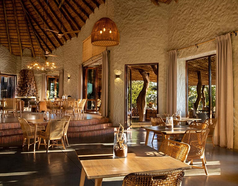 The Motse Tswalu Kalahari SA indoor dining