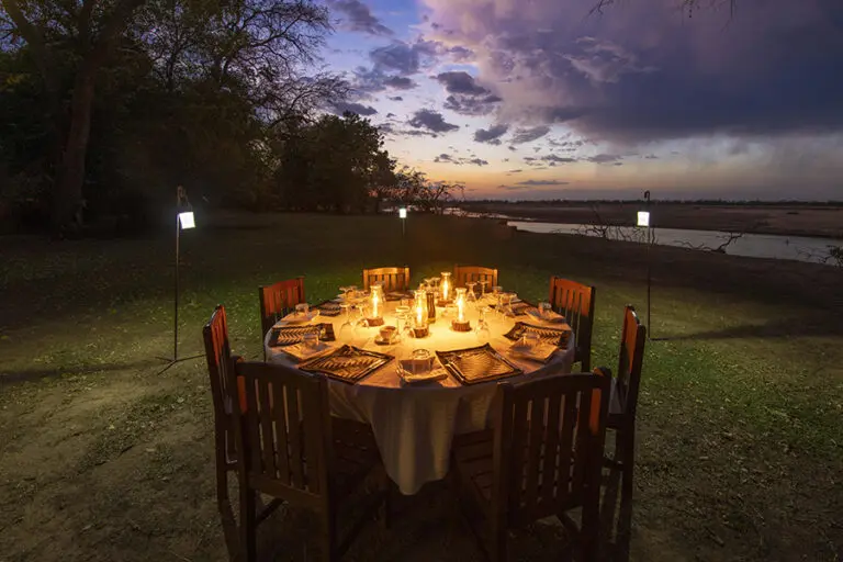 Tafika Camp Zambia South Luangwa dinner