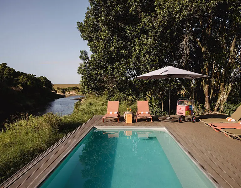 Emboo Camp Kenya Masai Mara Emboo Pool with River View