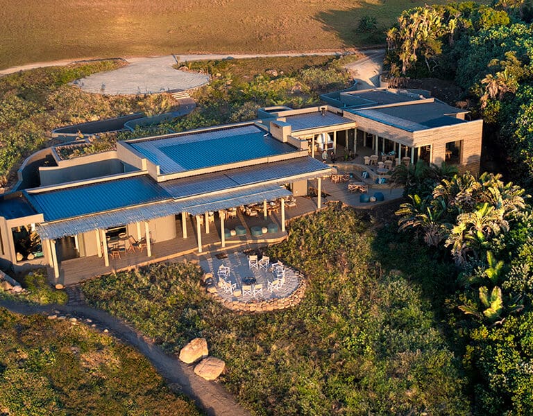 GweGwe Beach Lodge Wild Coast new images 2025 Aerial main lodge