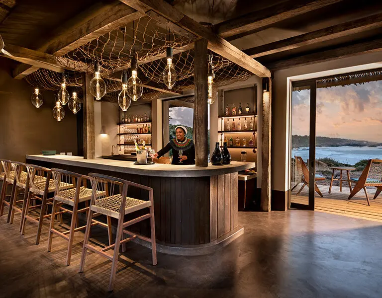 GweGwe Beach Lodge Wild Coast new images 2025 Bar Main lodge