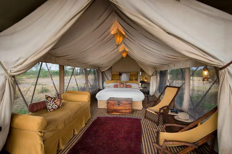 Tent interior andBeyond Serengeti Under Canvas 2