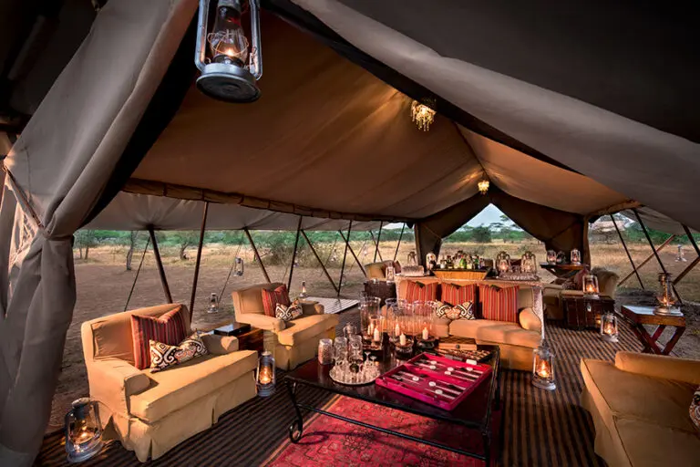 Lounge tent andBeyond Serengeti Under Canvas