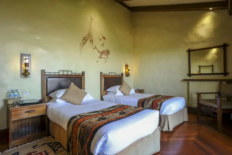 Ngorongoro Serena Safari Lodge twin bedroom