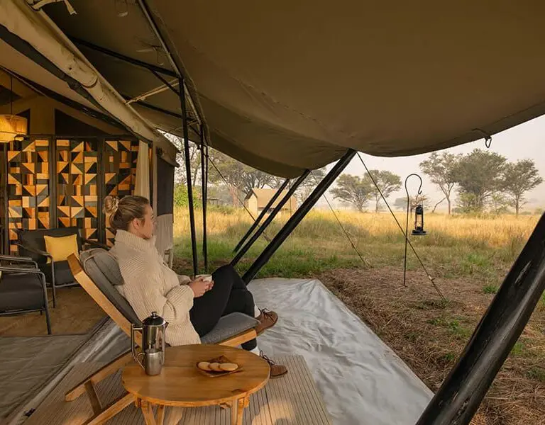 Ubuntu Migration Camp Guest enjoying a morning coffee