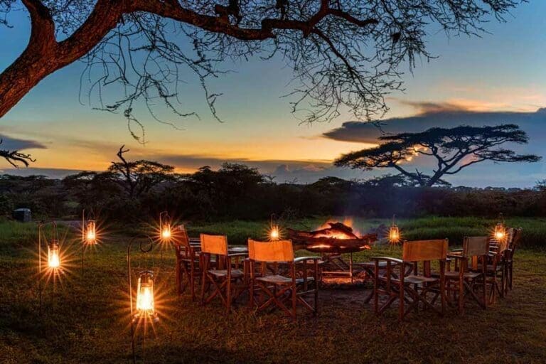 Lemala Mara camp fire