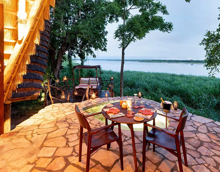 Nile Safari Lodge Murchison Falls Uganda exclusive banda veranda