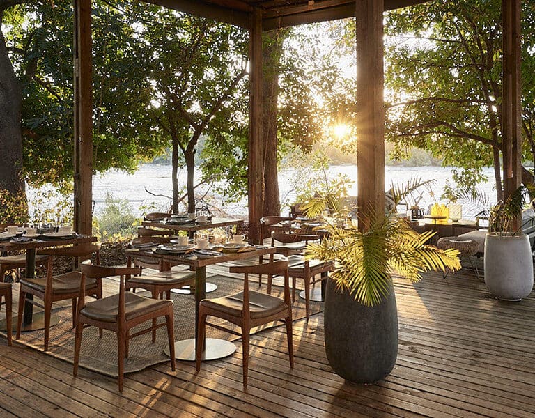 Victoria Falls River Lodge Island Treehouse Suites dining
