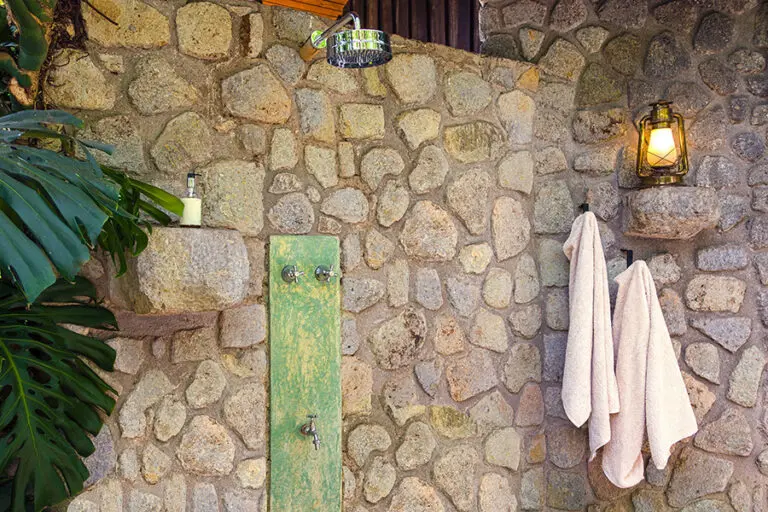 Gibbs Farm outdoor shower
