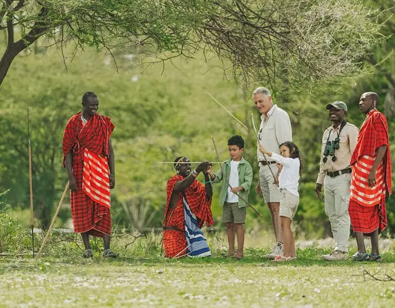 Chem Chem Lodge Kids activities with the Maasai