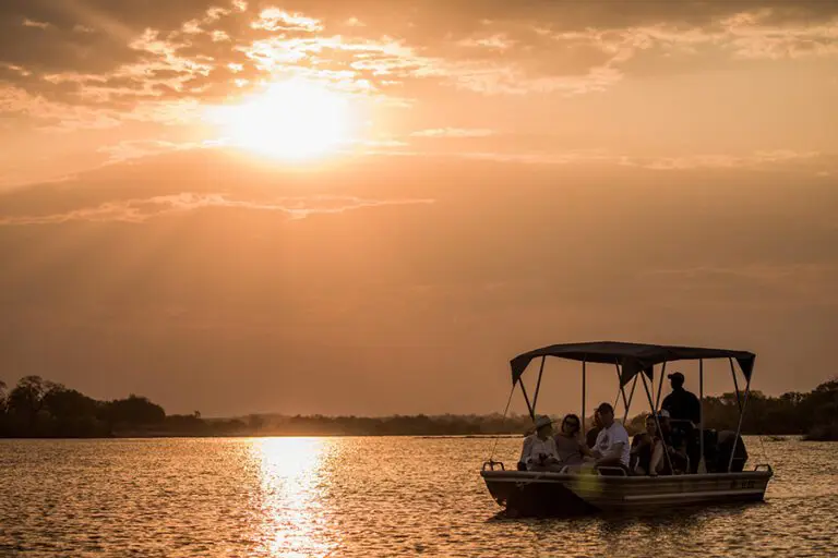 Tongabezi or Sindabezi Island Lodge Sunset Boat Cruise
