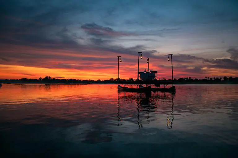 Tongabezi or Sindabezi Island Lodge Sampan Dining