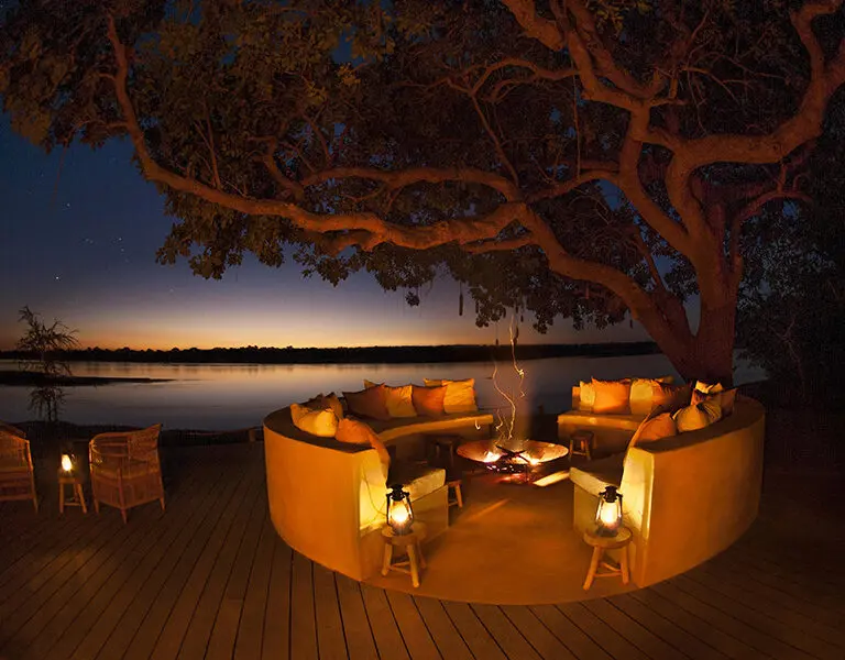 Three Rivers Camp South Luangwa Zambia Three Rivers Firepit deck