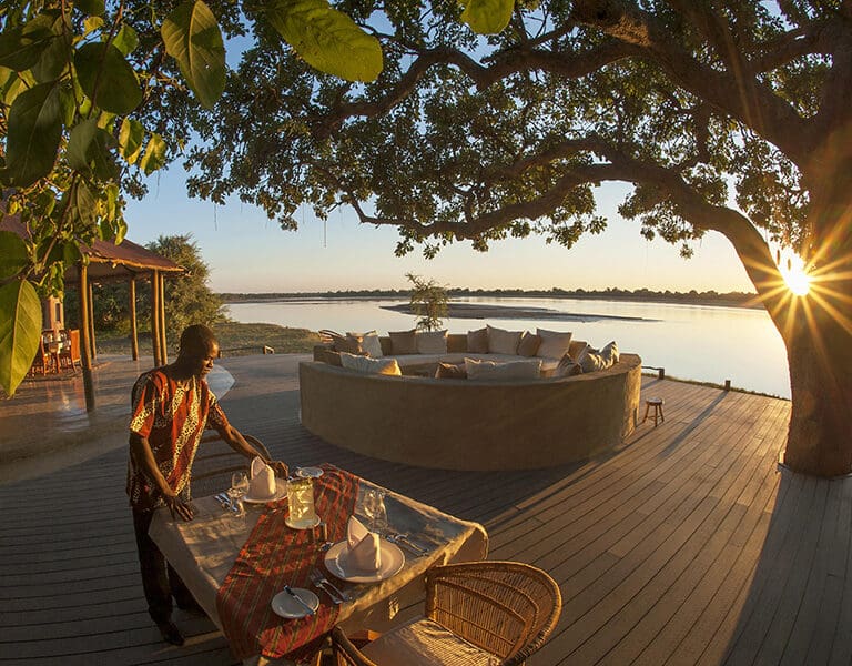 Three Rivers Camp South Luangwa Zambia Three Rivers private dining