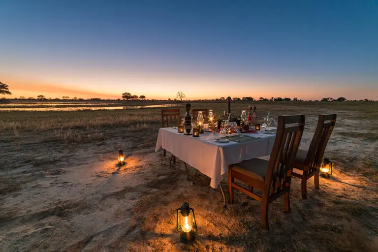 Camp hwange Bush Dinner