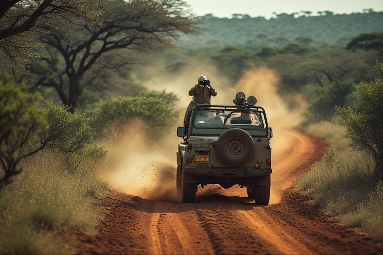 Safari vehicle in Masai Mara